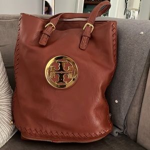 Tory Burch tote in saddles